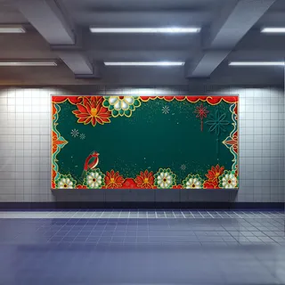 中国风国潮展板背景psd分层模板