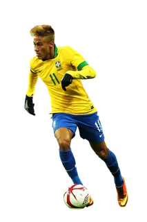 足球运动员踢球射门免抠