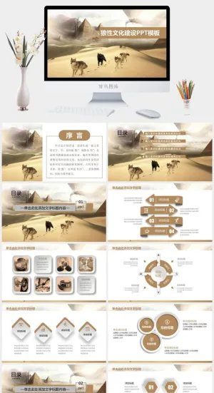 狼性企业文化建设PPT模板预览图