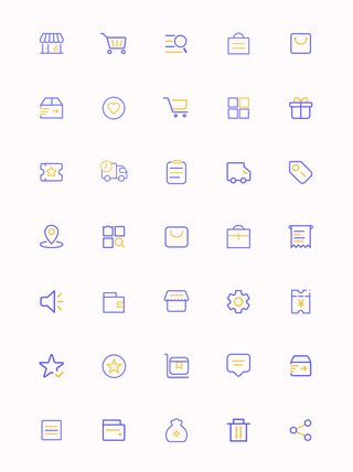 彩色icon手机线性小图标UI素材AI矢量图psd设计源文件app菜单分类