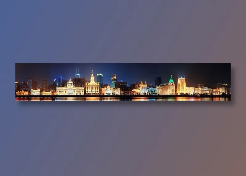 灯火辉煌的城市夜景高清图片