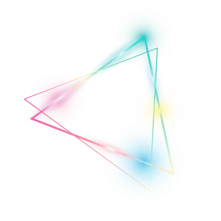 活动电商霓虹灯多边形免扣素材