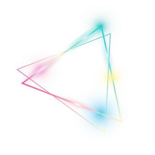 活动电商霓虹灯多边形免扣素材