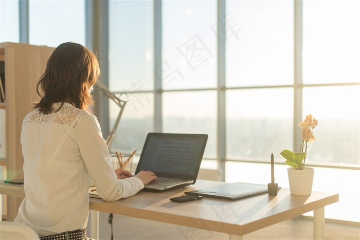 工作中的商务人士摄影素材