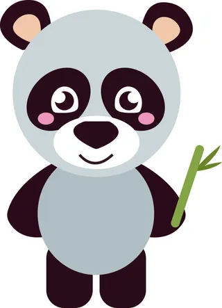 矢量免抠卡通熊猫