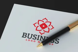 纸张logo样机模板