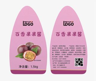 百香果水果不干胶标签贴纸