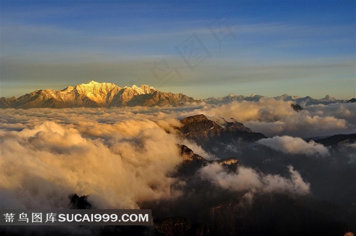 四川牛背山美丽风景摄影素材