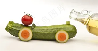 蔬菜形状组合摄影高清图片