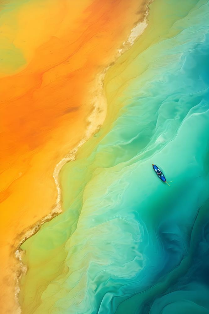 阳光沙滩海洋清爽鸟瞰背景