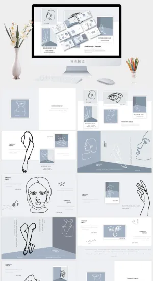 韩系清新简约ppt模板预览图
