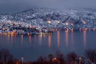 冬天白色背景风景