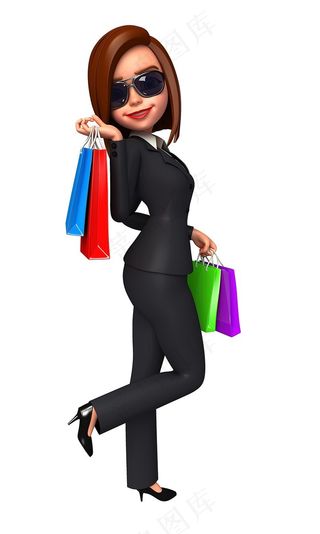 立体商务美女图片