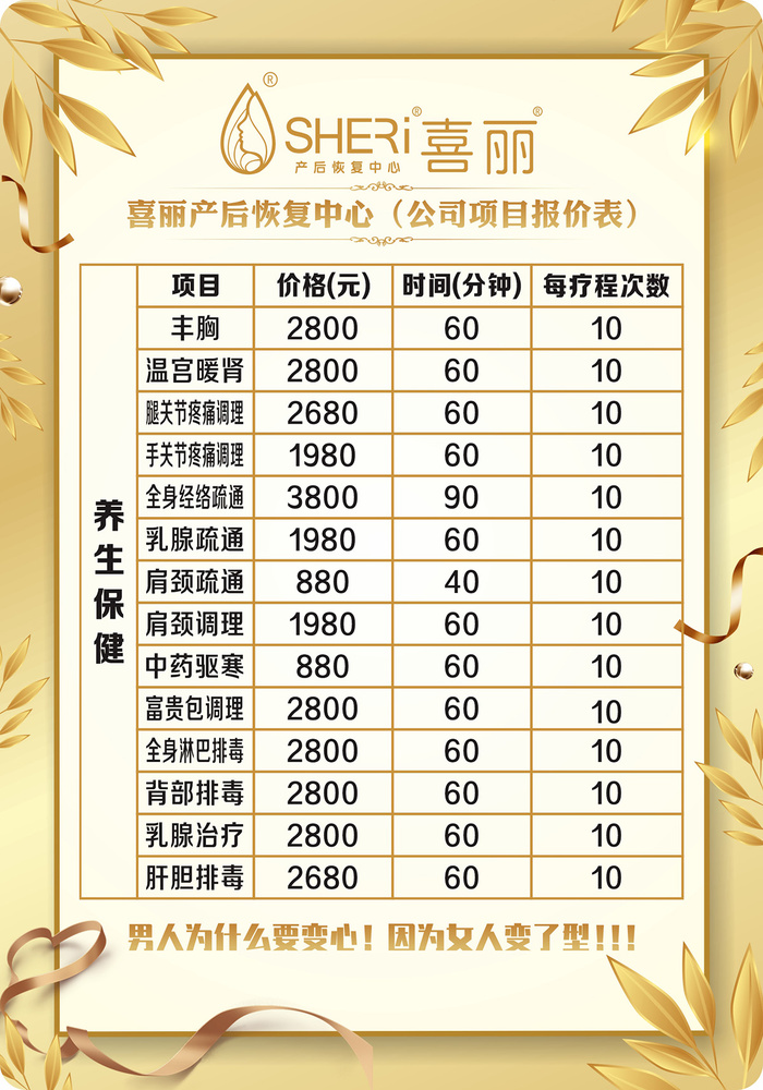 金色价目表cdr矢量模版下载