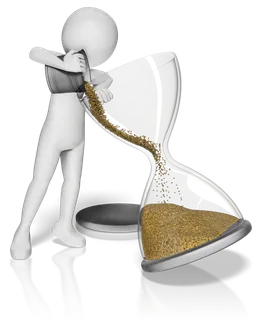 少儿兴趣班沙漏人物卡通素材