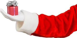 圣诞老人手上的礼物免抠