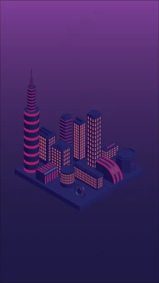 城市, 都市主义, 结构, 等距, 极简主义, 氖