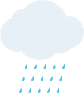 卡通云朵下雨素材