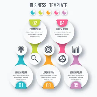 设置信息图形数据信息可视化模板股票向量