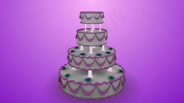 蛋糕, 点心, 粉色的, 装饰, 庆典, 设计, 食物