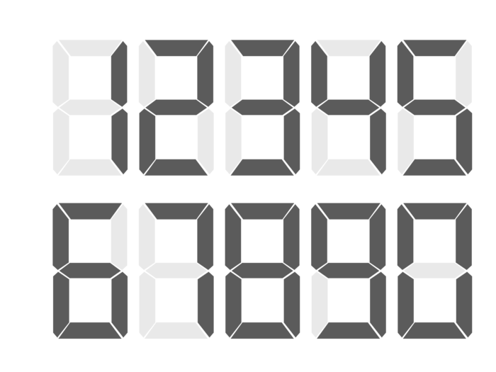 1234567890数字创意计时器计数免扣字体