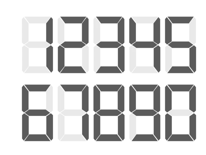 1234567890数字创意计时器计数免扣字体