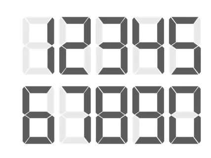 1234567890数字创意计时器计数免扣字体