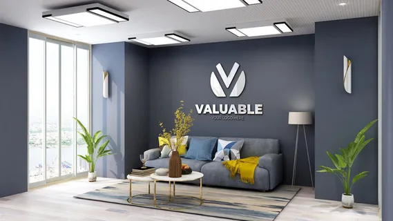 设计办公室品牌标志样机素材