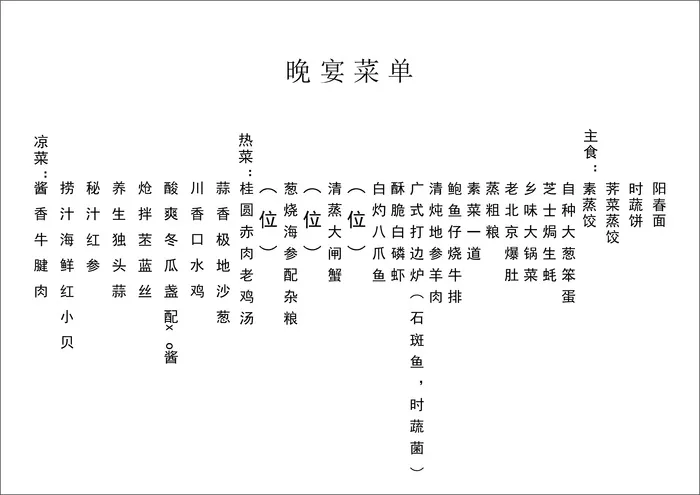 晚宴高档菜单cdr矢量模版下载