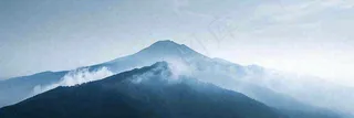 高山云层冰山雪山云雾意境，自然风景摄影图