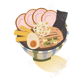 [美食元素]彩色扁平化麻辣烫元素