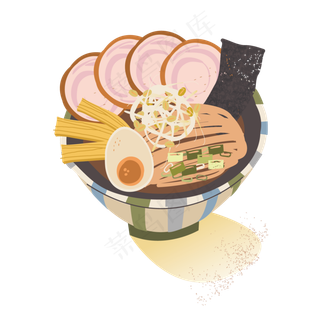 [美食元素]彩色扁平化麻辣烫元素