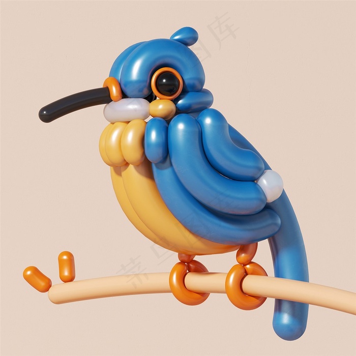 创意气球编制可爱小鸟