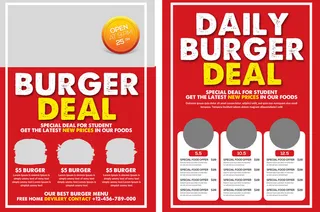 设计英文食物菜单素材