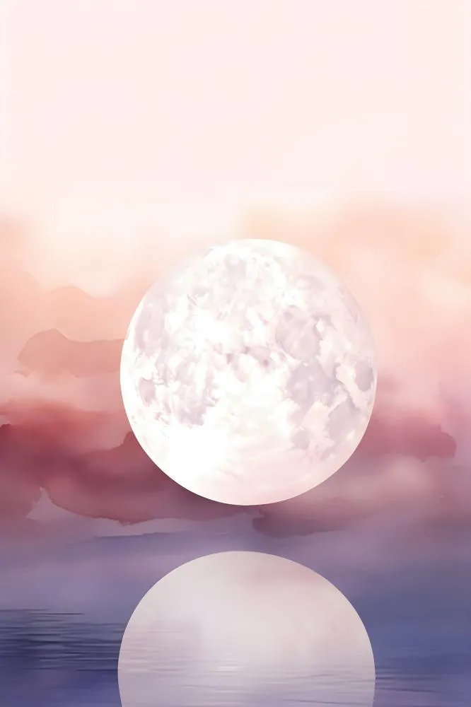 简约极简渐变月亮背景(2400x3600)