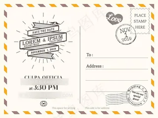 怀旧信封信件素材