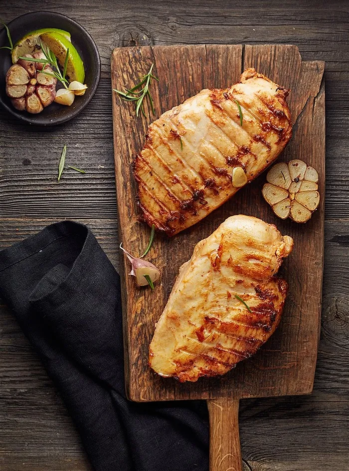 炭烤鸡胸肉美食