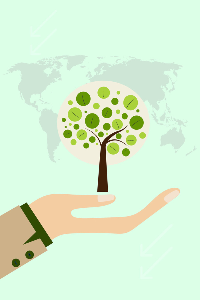 高清创意绿色环保背景图片公益海报展板宣传PSD分层平面设计素材