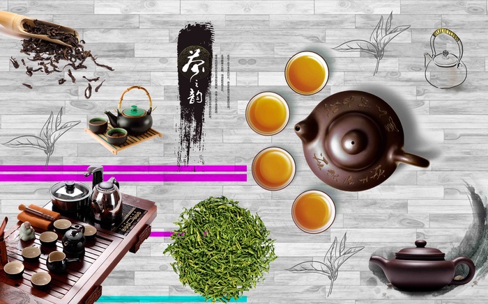 茶语背景墙