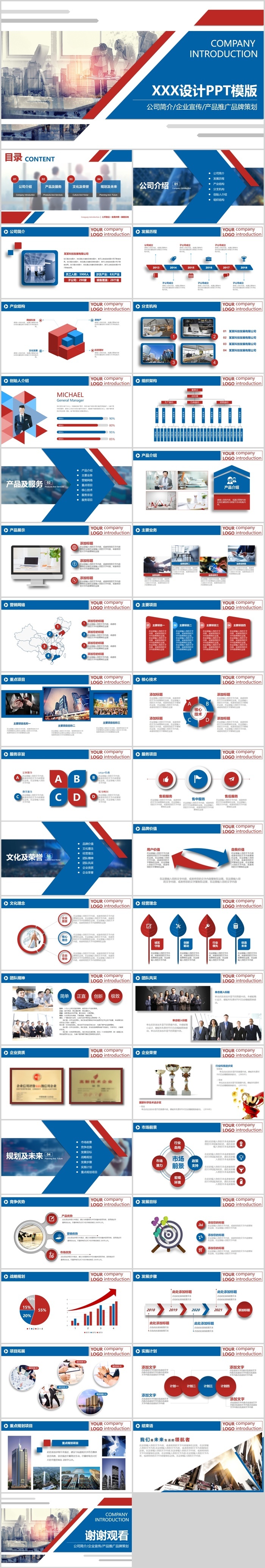 企业简介 企业宣传 产品介绍推广PPT模板