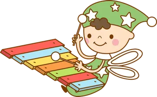 奏乐 卡通 男孩