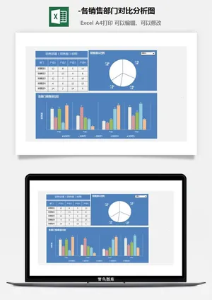 25-各销售部门对比分析图预览图