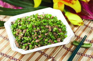  榄菜肉碎四季豆
