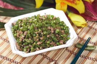  榄菜肉碎四季豆