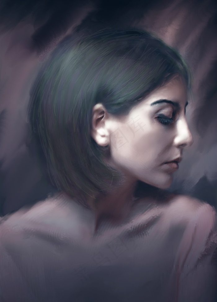 美女*美术作品图片