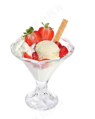 一杯草莓冰淇淋