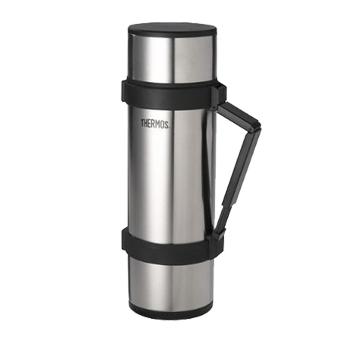 免抠银白色保温杯实物图