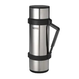 免抠银白色保温杯实物图