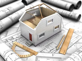 设计图纸及房子模型