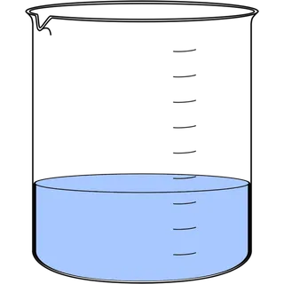 蓝色卡通线条量杯卡通.